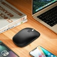 thumbnail image 6 of cimetech Type C Wireless Mouse, USB C Mice 2.4G Silent Cordless with Type C Receiver, Portable Computer Mouse for Laptop, Notebook, MacBook Pro Air, Windows, Linux - Ambidextrous Black, 6 of 9