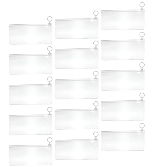CCOCC 30 Pcs Transparent Stationery Case Clear Zipper Pencil Pouches Bags Storage Student