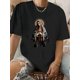 thumbnail image 1 of Camiseta Para Mujer De Verano Cuello RedondoDirectional Vintage Casual Printed T-Shirt for WomenFather's Day, Mother's Day, New Year, Spring Festival, Valentine's Day, Independence Day, birthdays, p, 1 of 6