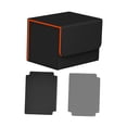 thumbnail image 3 of Card Cape Deck Box TCG Card Dice Hobbies La colección puede celebrar más de 100 cartas organización negro naranja, 3 of 8