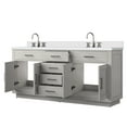 thumbnail image 4 of Abbey 72 in W White Oak Double Vanity, Cultured Marble Top and Faucet Set, 4 of 6