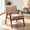 Light Camel, variant on MOONMISS Mid Century Modern Accent Chair Solid Wood Frame Microfiber Living Room,Black PU