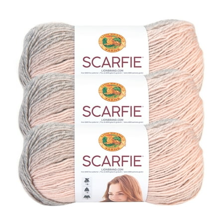 UPC: 0842093116431 | Lion Brand Yarn Scarfie Pink/Silver Scarf Bulky Acrylic  Wool Multi-Color Yarn 3 Pack