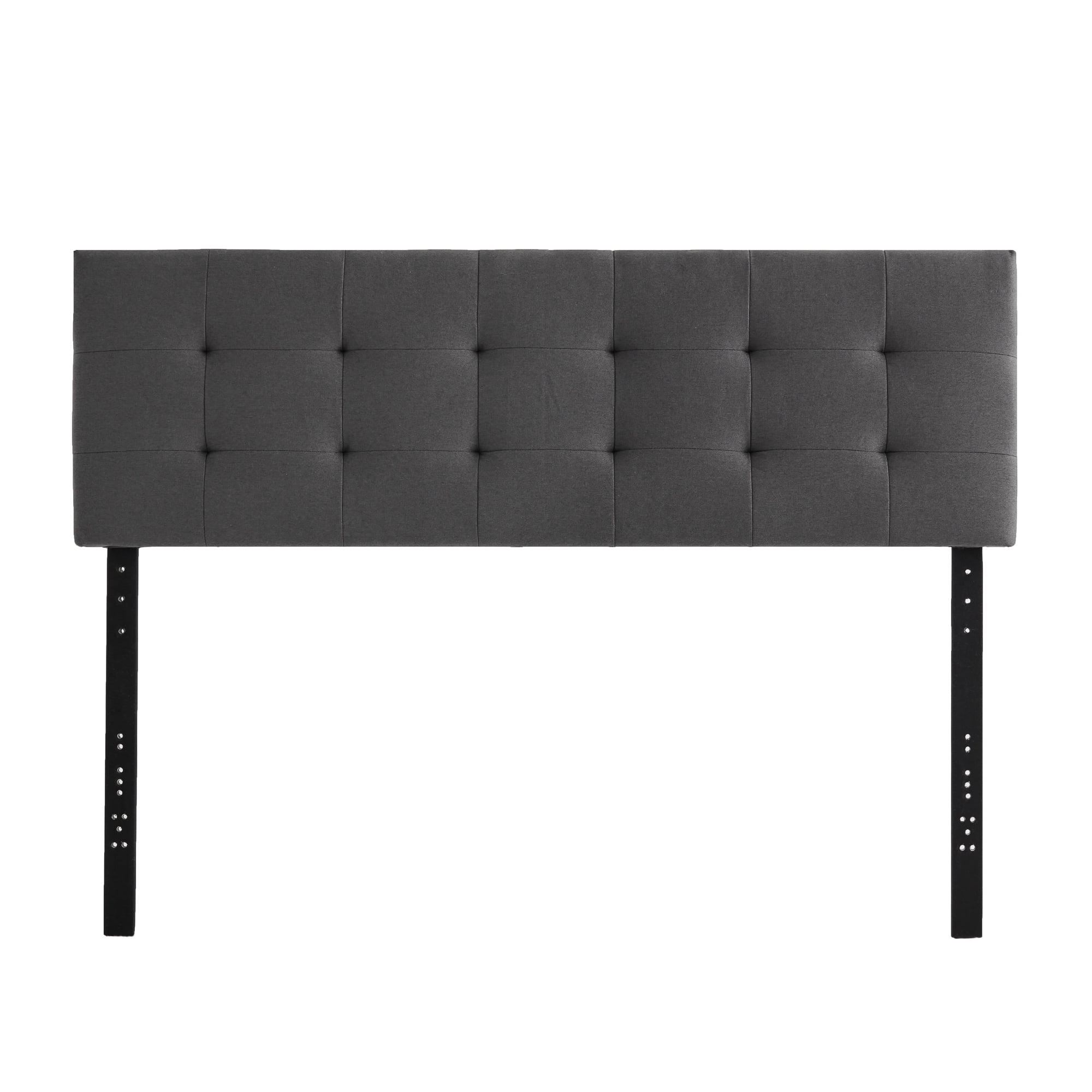 Rest Haven Charleston Upholstered Headboard with 4 USB Ports, Full, Charcoal