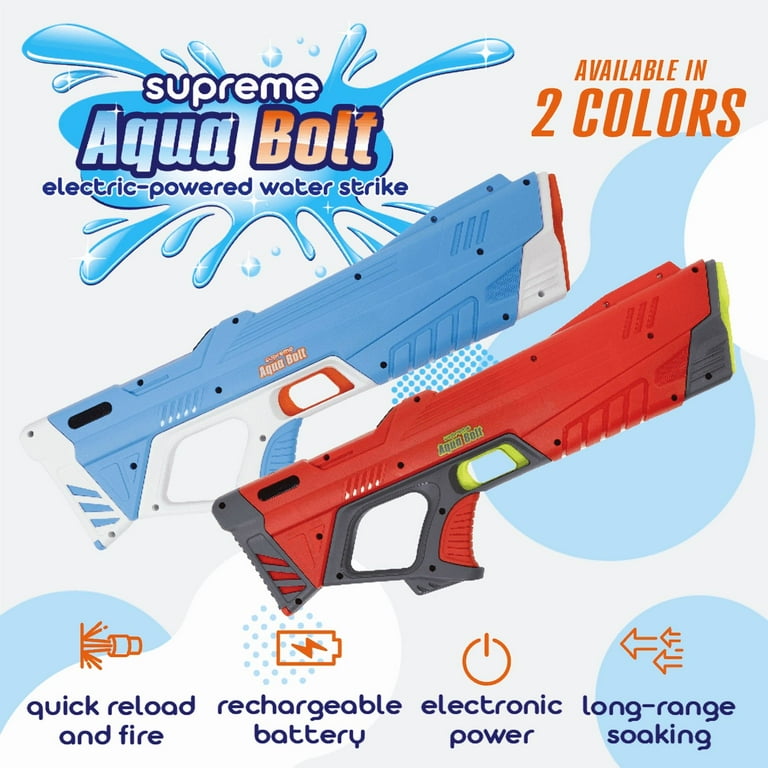 Free Shipping! Supreme Sports Aqua Bolt Water Gun, Electric