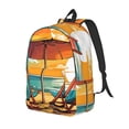 thumbnail image 2 of KLL Vintage Beach Sunset Print Travel Laptop Backpack - College Backpack Business Work Bag Nurse Bag Casual Daypack for Weekender Business Hiking -Small, 2 of 6