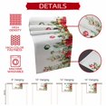 thumbnail image 6 of Red Poinsettia Christmas Ornaments Bell Table Runner 13x70in Non-Slip Cotton Linen Table Runners, Green Pine Leaves on White Dresser Scarves TableRunner for Dinner Kitchen Dining Wedding Party, 6 of 9