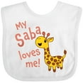 thumbnail image 3 of Inktastic My Saba Loves Me Cute Giraffe Boys or Girls Baby Bib, 3 of 4