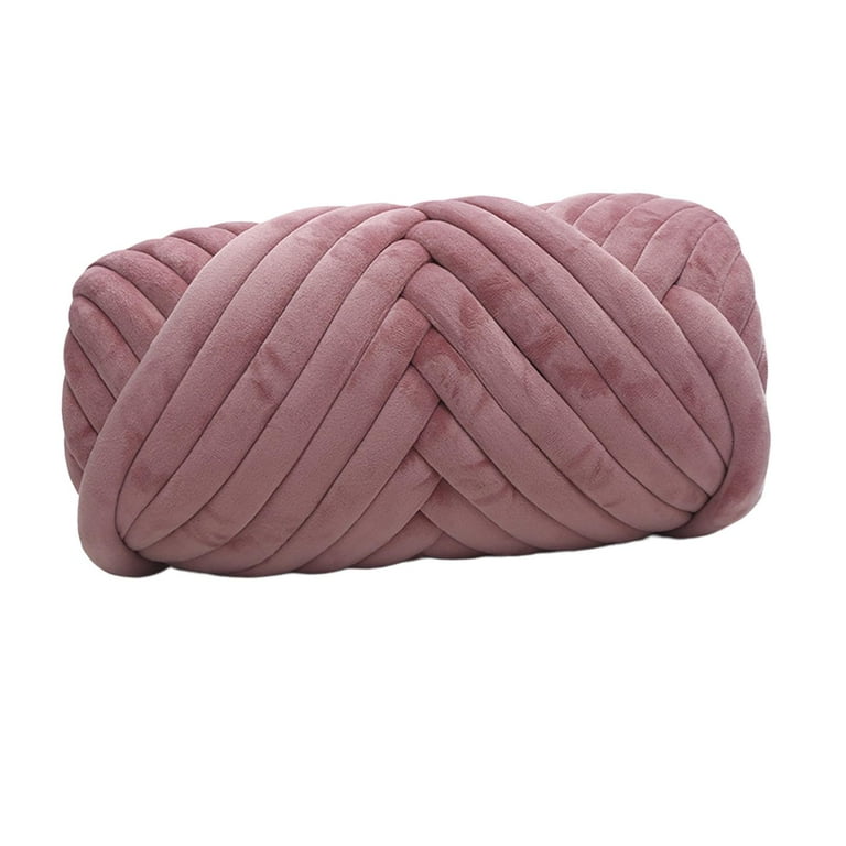 500G Velvet Bulky Chunky Yarn Arm Knitting Comfortable Crochet DIY Washable Tube Giant Yarn for Hand Knit Tapestry Crocheting Scarf Sweaters Dark Pink Walmart