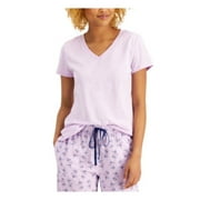 CHARTER CLUB Intimates Purple Cotton Blend V-Neck Sleepwear Sleep Shirt Pajama Top L