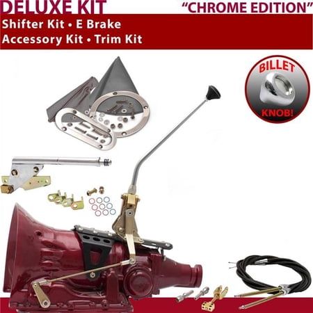 American Shifter TH400 Shifter Kit Chrome 12 in. E Brake Cable Trim Kit for F1150