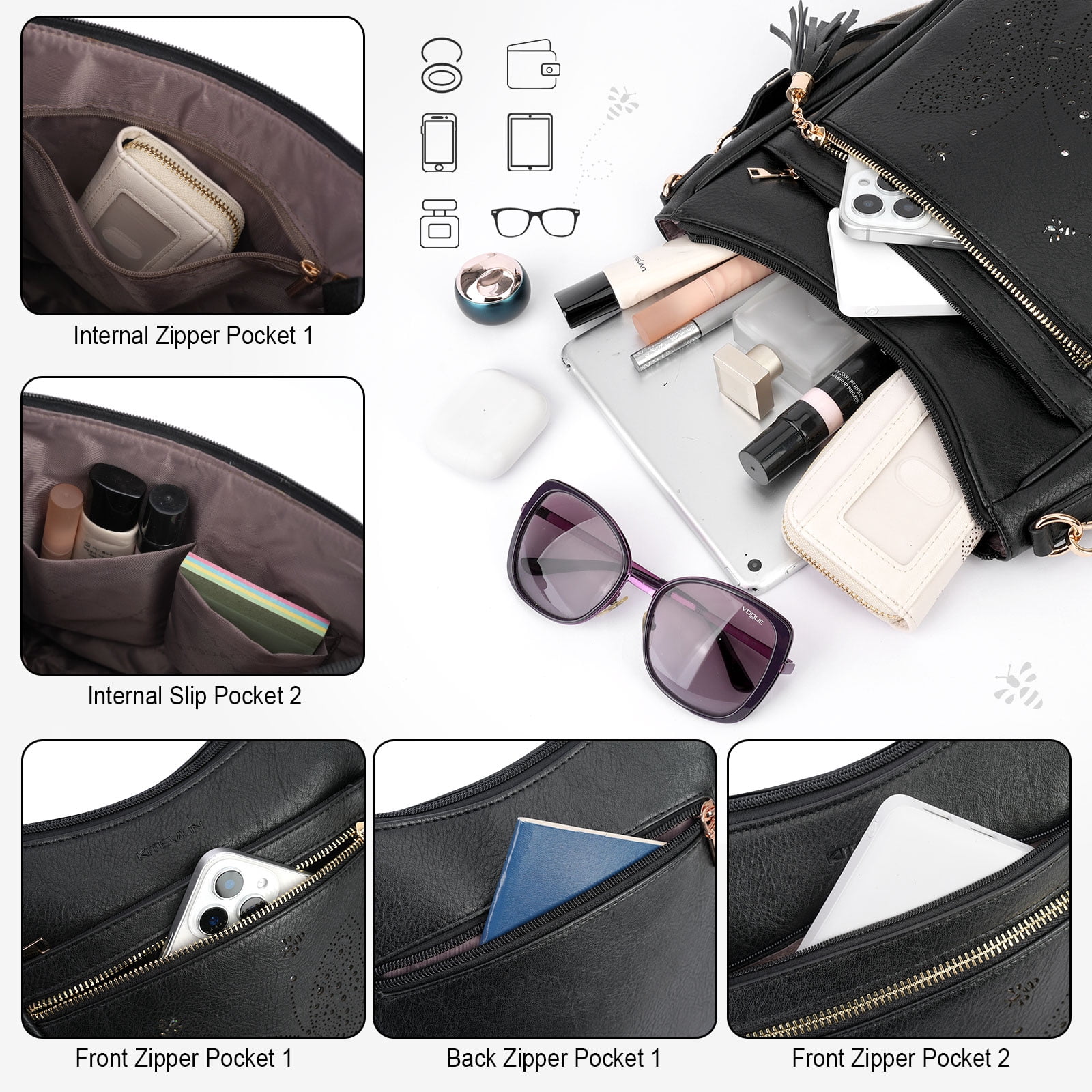 APHISON Ladies Crossbody Bags Lightweight Shoulder Bags, Crossbody Purse With Adjustable Strap For Daily Life