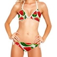 thumbnail image 2 of Watermelon Women's Bikini Set with Detachable Sponge, Adjustable Strap | 2-Pack, Beachwear, Poolside, Swimsuit., 2 of 6