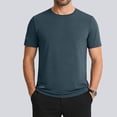 thumbnail image 2 of Leey-World T Shirts for Man Men's Muscle Slim Henley Shirts Crewneck Longline T-Shirt Gym Workout Athletic Shirt Tees with Button(Navy,XL), 2 of 9