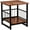 Rustic Brown 1pc 18inch, variant on End Table, Industrial Side Table with 2-Tire Storage Shelf, 180LBS Mini Fridge Stand with Adjustable Feet, 18"x18" Wood Night Stand Small Bedside Table with Sturdy Metal Frame for Living Room Bedroom
