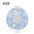 thumbnail image 6 of Kdxio White Bule Glitter Print Shower Cap for Women,Elastic and Reusable,Double Waterproof Layers Bathing Hat, 6 of 9