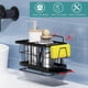 thumbnail image 3 of Kitchen Sink Organizer, Wall Mounted Storage for Sponge, Brush, Dishwashing Liquid, Black Stainless Steel Wall Mounted Sponge Holder-20*16*14 cm, 3 of 4