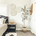 thumbnail image 7 of 3Pcs 12" Gold Wall Decor Metal White Washed Starbursts Radial Plate Wall Art Modern Accent Hanging Wall Home Decorations, 7 of 7