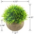 thumbnail image 2 of Mini plantas artificiales, césped verde falso de plástico, arbustos topiarios de vegetación sintética con macetas grises para decoración de baño, hogar, oficina, decoración de la casa Fokelyi CZJJ-HQ70-2, 2 of 7