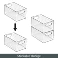 thumbnail image 4 of Papelera de despensa InterDesign apilable con asas, 2 piezas de plástico transparente, 4 of 7