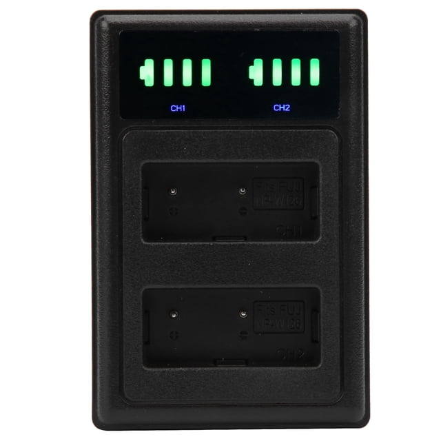 Double Display Camera Battery Charger, Dual Interface Camera Battery Charger, Portable Lightweight For NP-FW126 Battery Camera