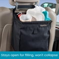 thumbnail image 4 of High Road TrashStash Hanging Car Garbage Bag with Push-Close Lid and Waterproof Bin for Car, SUV and Truck Seat Backs - Holds 3 Gallons of Car Trash (Black), 4 of 7