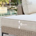 thumbnail image 4 of LayinSun 6-Piece Wicker Rattan Patio Furniture Set, Deep Seating Outdoor Modular Sectional Sofa Conversation Set with Thick Cushions for Lawn, Garden, 4 of 7