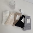 thumbnail image 1 of Calcetines de otoño-invierno para mujer, de tubo medio hasta el tobillo, gruesos, de punto, de alta elasticidad, de color sólido, suaves, cálidos, antideslizantes, sin olor, calcetines deportivos de, 1 of 8