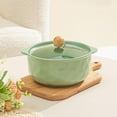 thumbnail image 4 of Yyuenw Ceramic Pots, Warm and Natural Style Ceramic Microwaveable Ceramic Pots, Ceramic Cookware Stockpot Rice Pots Clay Pot for Cooking, 4 of 5