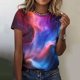thumbnail image 2 of Tops de Manga Corta para las Mujeres Camiseta de Cuello de Tripulación de Ajuste Suelto Moda de Verano Casual, 2 of 6