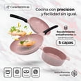 thumbnail image 3 of Batería De Cocina Sweet Cherry Con Recubrimiento Antiadherente De Cerámica Y Diseño Marmoleado Color Rosa 4 piezas- Queen Sense, 3 of 7