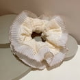 thumbnail image 4 of Double Layer Lace Hair Scrunchies Thick Updos Oversized Scrunchy Elegant Hair Rope Scrunchy Women Ponytail Holder, 4 of 8