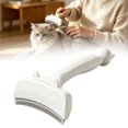 thumbnail image 2 of Pet Grooming Comb, Deshedding Brush for Detangling and Dematting Long, Double Sided Undercoat Rake, Pet Grooming Tool, 6.7×4 Inch Pet Brush with Ergonomic Handle, Skin-Friendly,White, 2 of 9