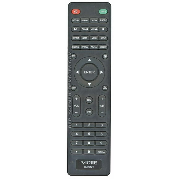 VIORE RC2013V TV Remote Control for LED19VH50, LED19VH50M, LED19VH55D, LED22VF50, LED26VF55D