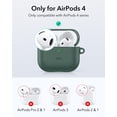 thumbnail image 2 of Funda para AirPods 4 ESR con protección total contra caídas y mosquetón, color verde, 2 of 8