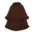 thumbnail image 3 of Ediodpoh Womens Collar Shawl Scarf Wrap Evening Cape for Winter Coat Elegant Accessory Coffee, 3 of 4