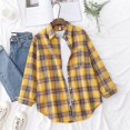 thumbnail image 2 of Brand Casual Women's Flannel Plaid Shirt 2023 Autumn New Boutique Ladies Loose Blouse and Tops Female Long Sleeve Shirts Clothes, 2 of 5