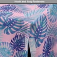 thumbnail image 4 of Exotic Dog Crate Cover, Tropical Palm and Monstera Leaves Hawaiian Party Botanical Pattern, Easy to Use Pet Kennel Cover Small Dogs Puppies Kittens, 7 Sizes, Pale Pink Multicolor, by Ambesonne, 4 of 6