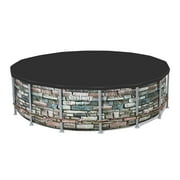 Bestway Round PVC 16 Pool Cover for Above Ground Pro Frame Pools (Cover Only)