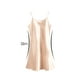 thumbnail image 3 of Vestido de tirantes básicos uxcell con dobladillo de loto de satén Color champagne 2XL, 3 of 6
