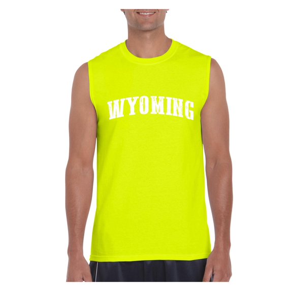 Mens WY Wyoming Cheyenne Ultra Cotton Sleeveless T-Shirt