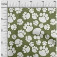 thumbnail image 2 of oneOone Cotton Silk Forest Green Fabric Dog Sewing Material Print Fabric By The Yard 42 Inch Wide, 2 of 4