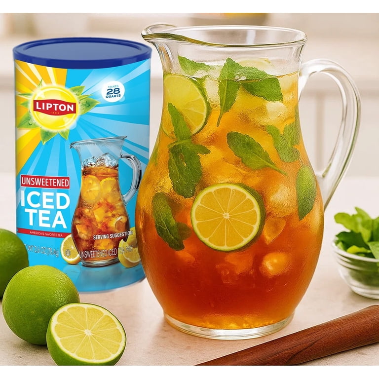 Lipton, Unsweetened Iced Tea Mix, 28 Qt Canisters, Pack of 2