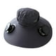 thumbnail image 2 of Sombrero con ventilador ar para exteriores, sombrero para el , recargable, de ancha, para hombres y mujeres, gorra de pescador Gris oscuro azul, 2 of 8