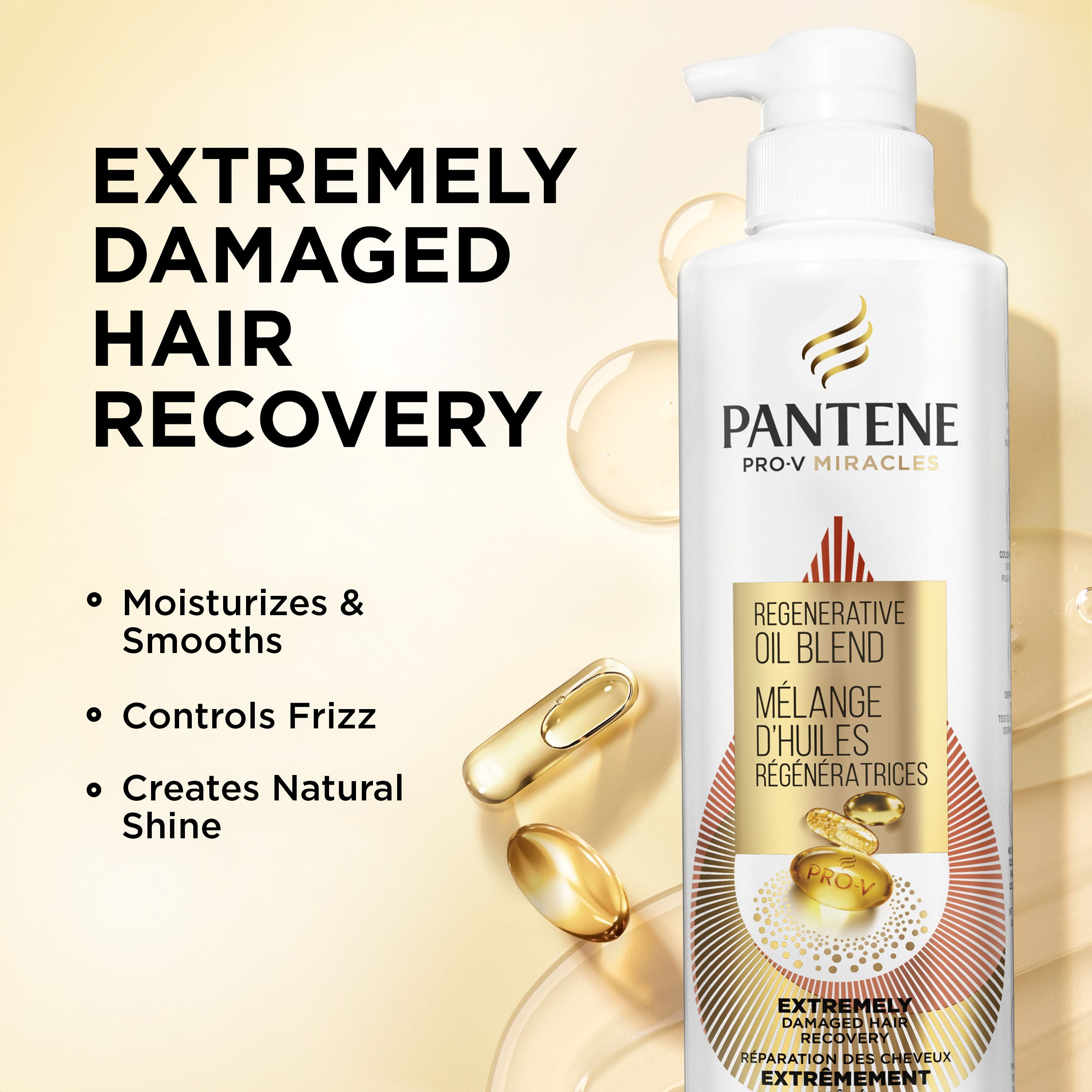 Pantene Pro-V Miracles Extreme Damage Care Regenerative Oil Blend Sulfate Free Shampoo
