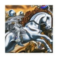 thumbnail image 1 of Cowboy Riding Wild Steed - Canvas, 1 of 10