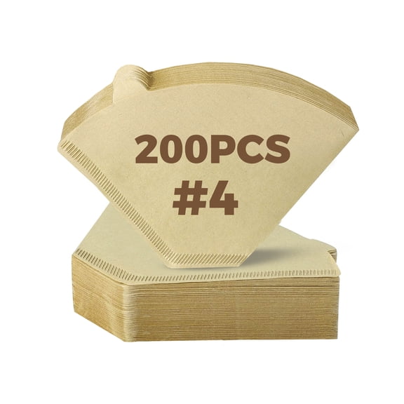 #4 Cone Coffee Filters, 200 Count 4-6 Cups Coffee Filters, Size 4 Coffee Filters Cone Disposable Paper Filters for Pour Over Coffee Maker, Tear-Resistant