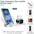 thumbnail image 4 of Wireless Charger, 3 in 1 Qi 10W Wireless Charging Dock Station Compatible for Apple iWatch 1/2/3/4, Airpods, iPhone 11 Pro Max/X/XS Max/8, Fast Charging Stand (White), 4 of 8