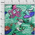 thumbnail image 2 of oneOone Polyester Spandex Sea Green Fabric Ocean Life Fabric For Sewing Printed Craft Fabric By The Yard 56 Inch Wide, 2 of 6