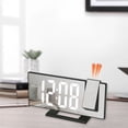 thumbnail image 5 of Bedroom Projection Alarm Clock, LED Digital Clock Projected On The Ceiling Wall, 180° Projector and Dimmer, Mirror Design, Snooze, 3-speed Luminance Bedside Clo Holiday Savings Gifts, 5 of 7
